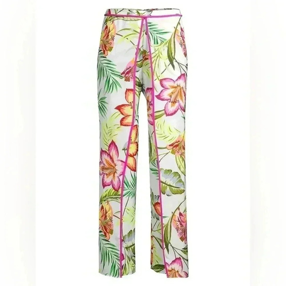 Le Superbe Surfline Floral-Print Split Wide-Leg Pants - Picture 2 of 5